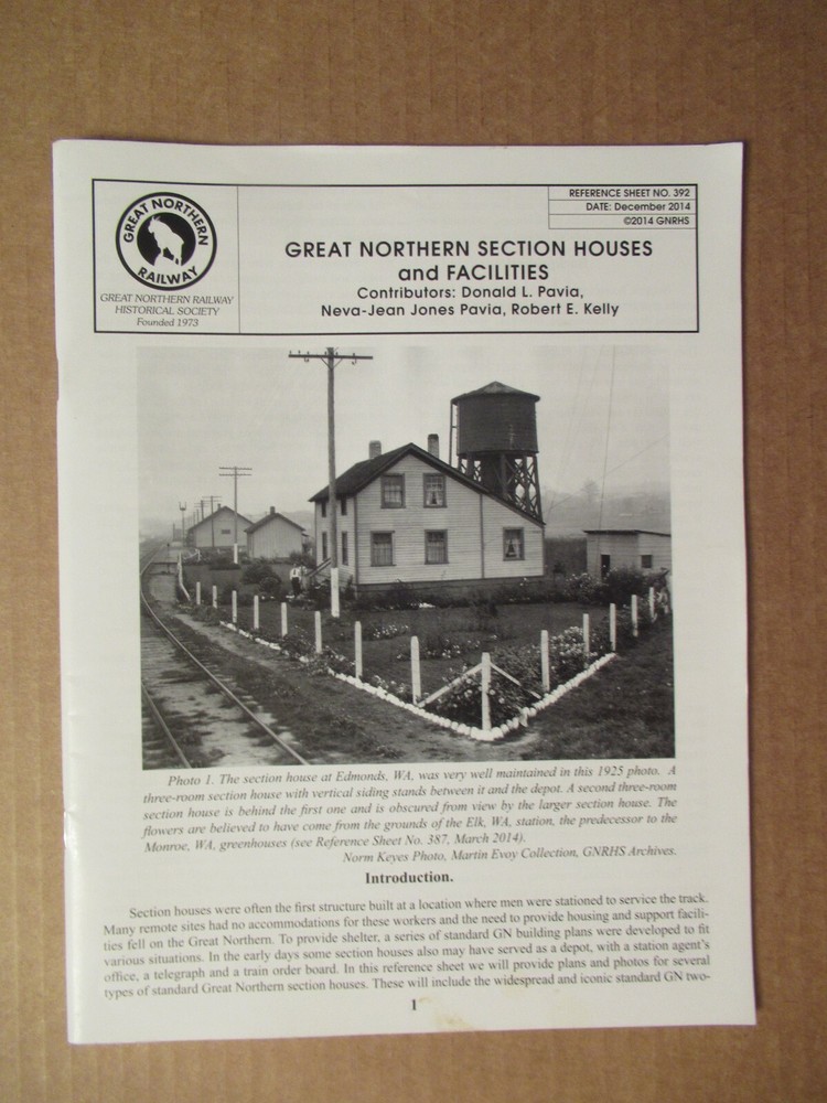 Great Northern Section Houses and Facilities Reference Sheet 392