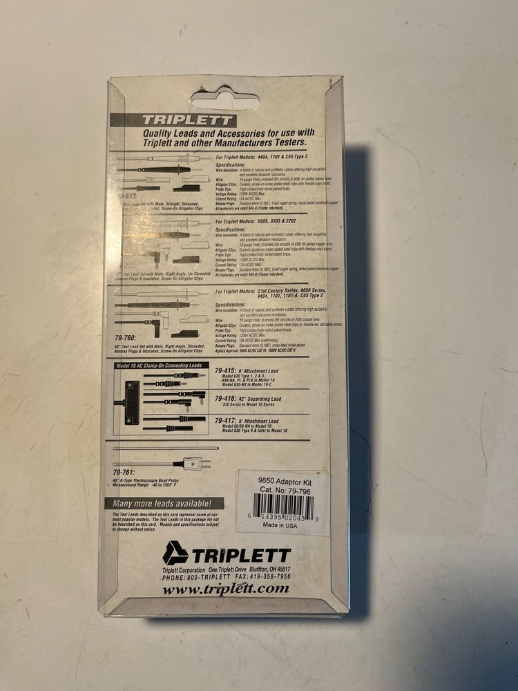 Triplett 79-796 Test Lead
