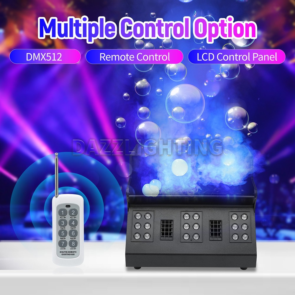 PAIDUN 3000W Double Wheels Blower LED Bubble Smoke Machine Maker Romantic Effect