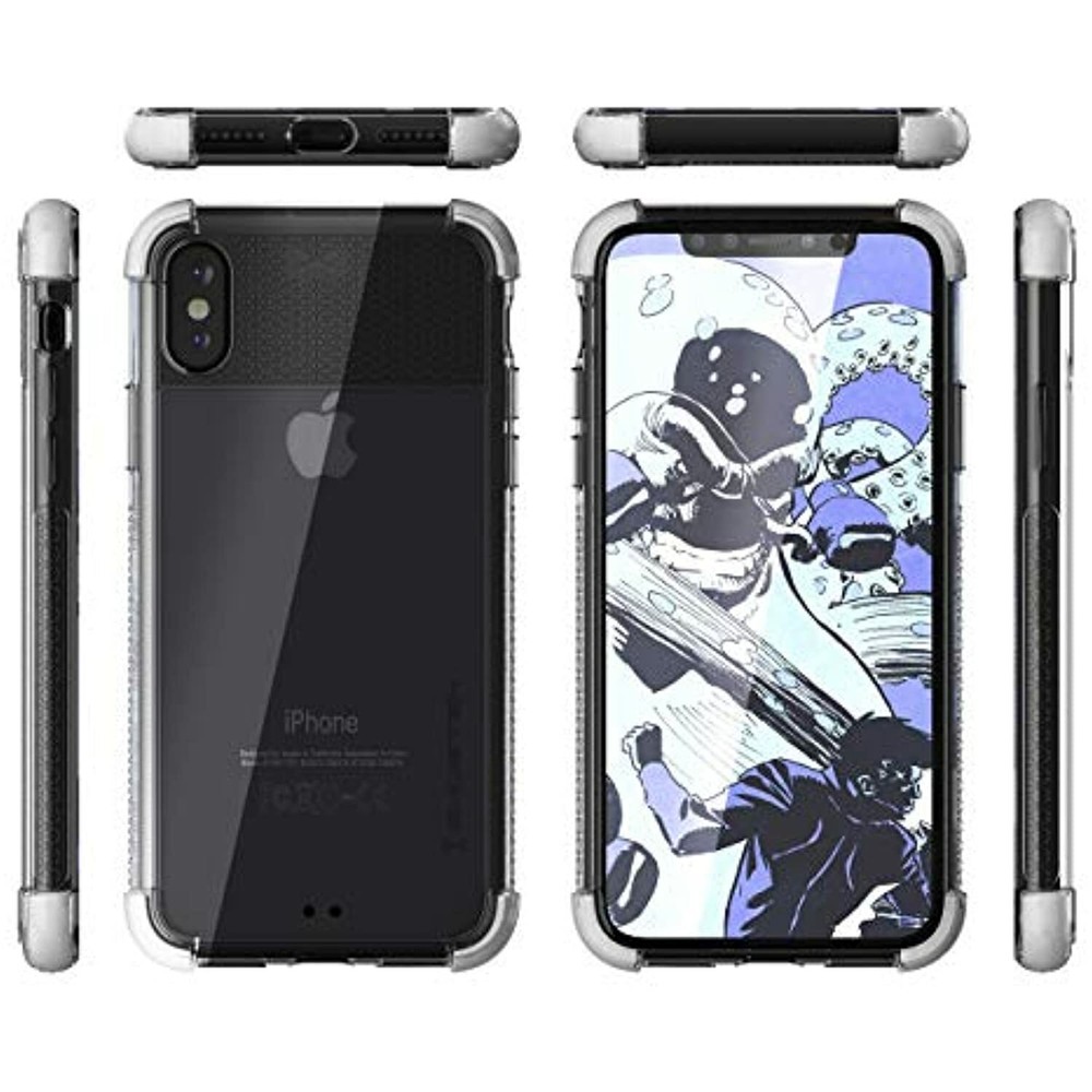 Ghostek Covert Clear Silicone iPhone X Case with Grip side protection in White