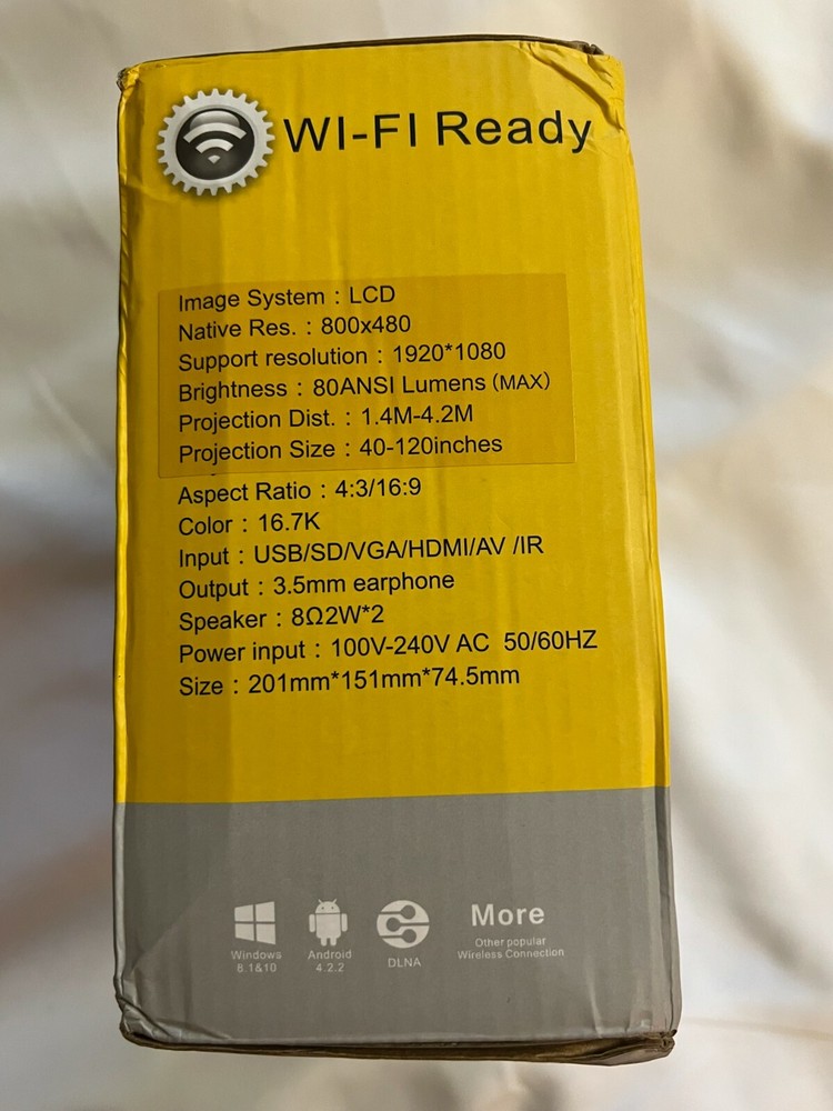 UNIC LCD Projector 80ANSI Lumens 1920*1080 Resolution Mini Projector UC68