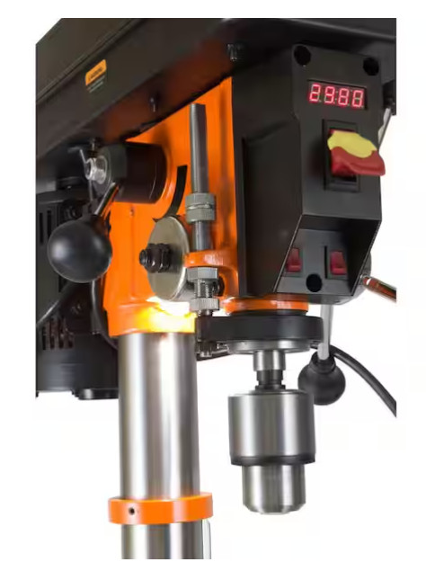 Benchtop Drill Press 5-Amp 12 in. Variable Speed Cast Iron W/ Laser Work Light