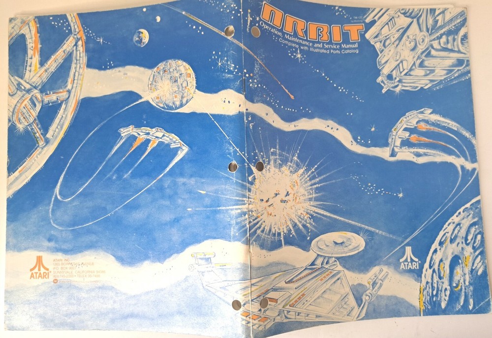 1978 Atari Orbit Arcade Operation, Maintenance & Service Manual Vintage
