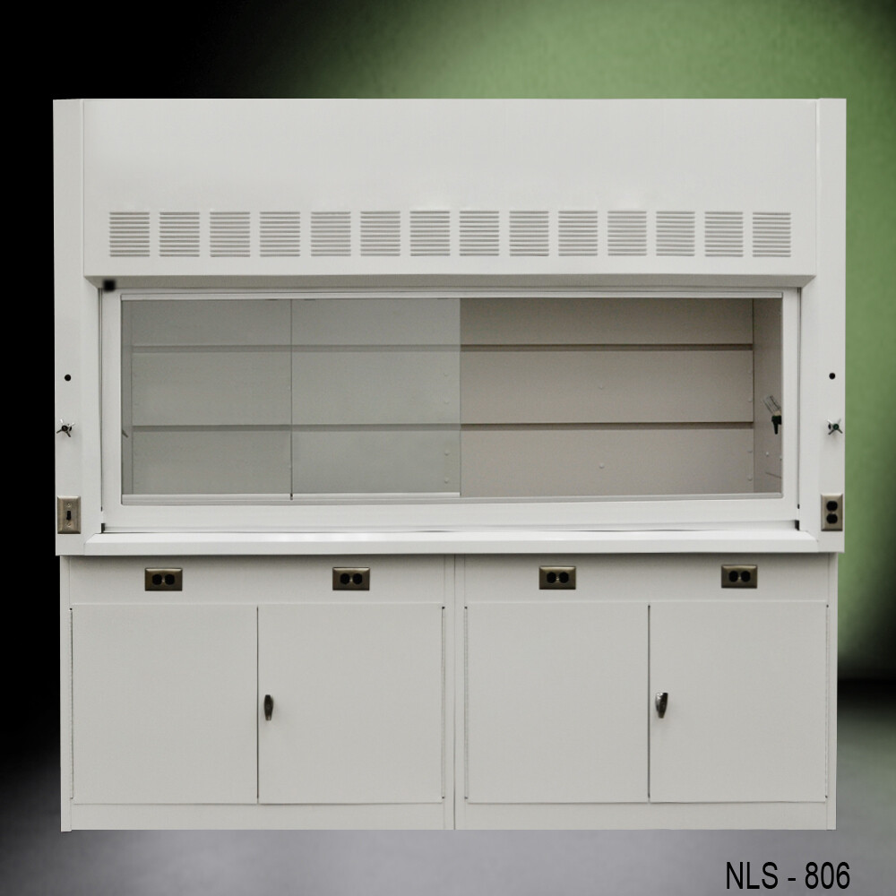 8' Laboratory Fume Hood w/ General Storage Cabinets / Work Surface / E1-017