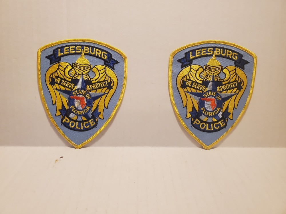 2 Florida Leeburg Police Patch New
