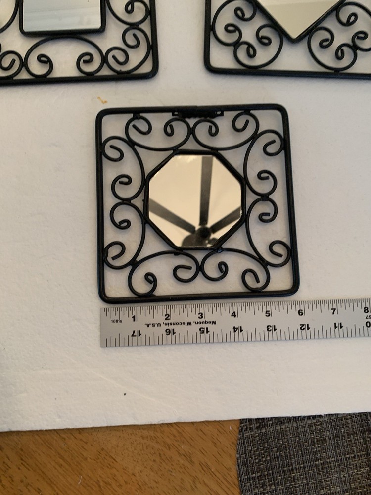 Mirror Trio Black Metal Frames
