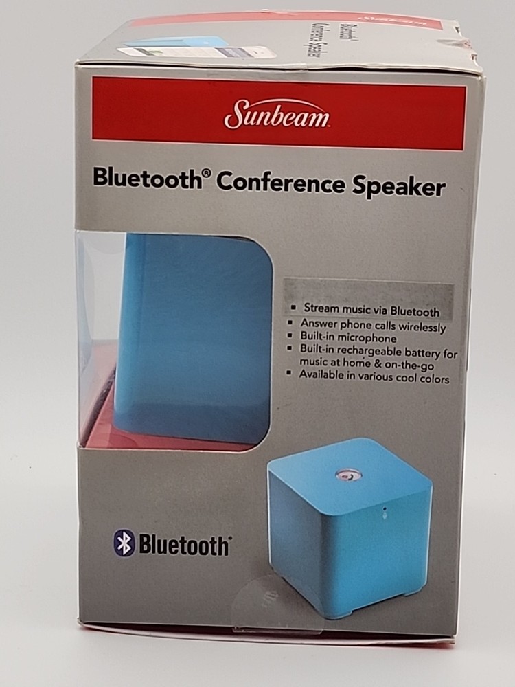 Sunbeam Bluetooth Conference Speaker Blue New In Box