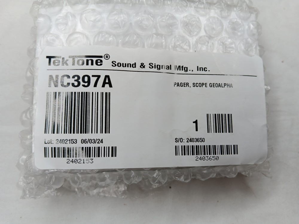 TekTone NC397A Scope 2-Line Display Alphanumeric Pager