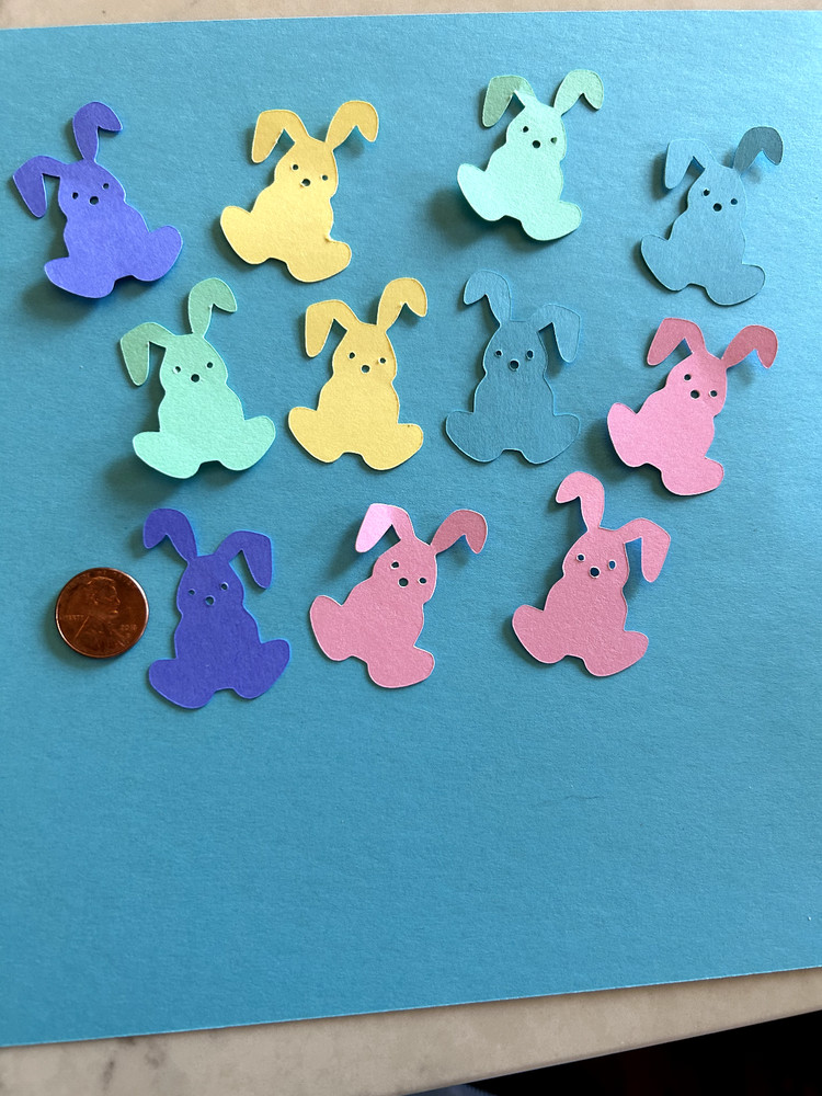 25 Easter Bunny Rabbit Confetti  New Die Cuts