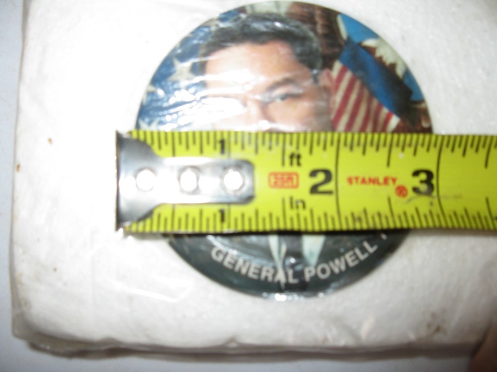 Colin Powell Pinback OS 1991