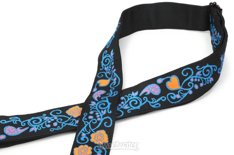 Dunlop Jimi Hendrix Blacklight Guitar Strap - Monterey Blue