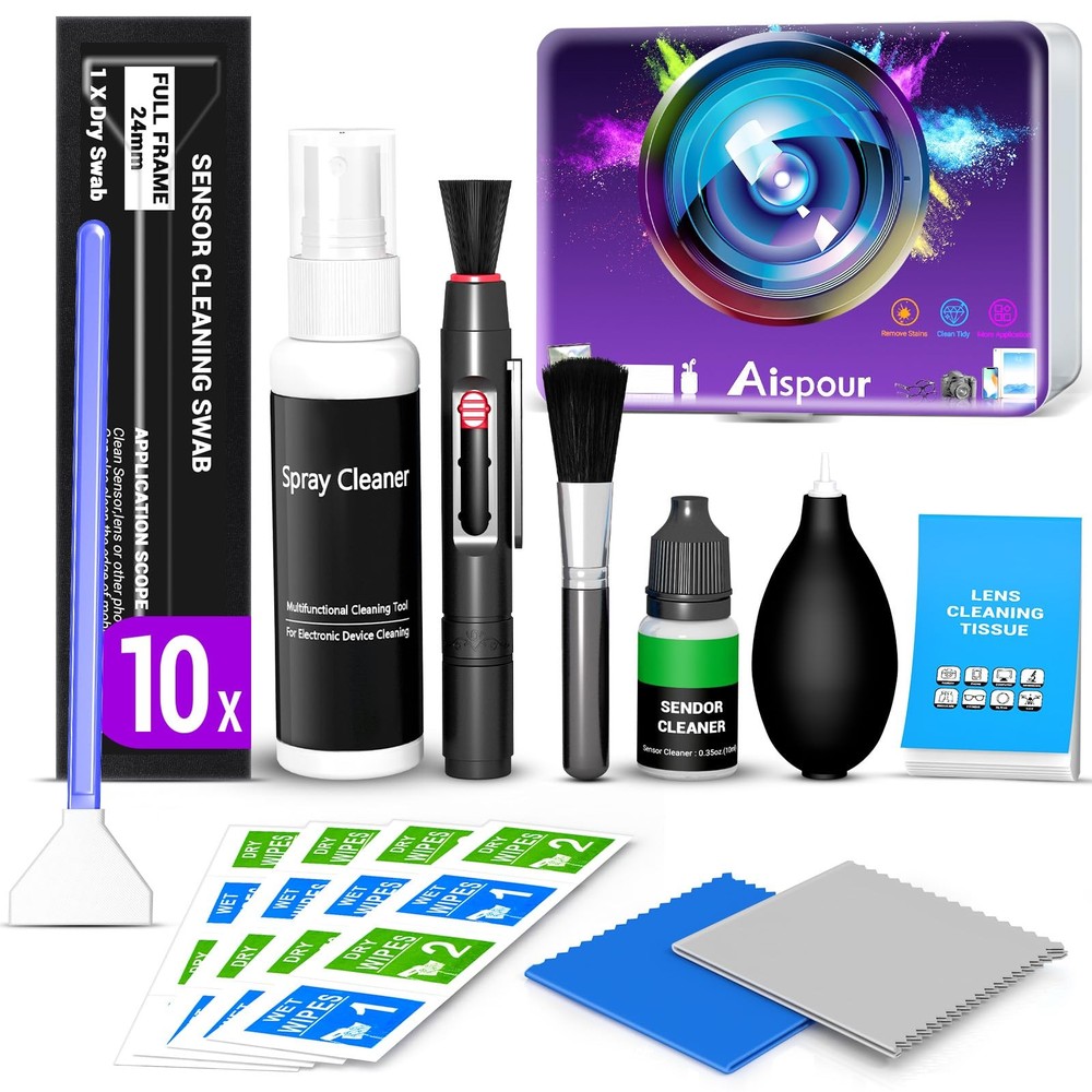 Camera Lens Cleaning Kit with Pro 10x Sensor Swabs, Sensor Cleaner, Compatibl...