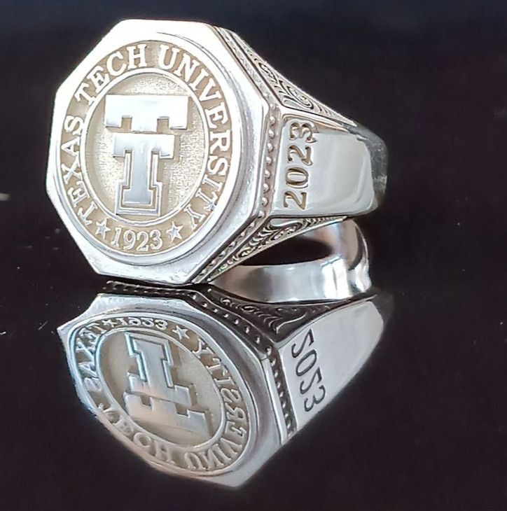 Texas Tech University 1923 Sterling Silver Class Ring Size MB Official Alumni Gi