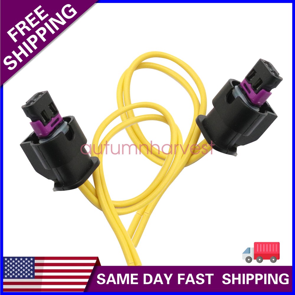 2-Way License Plate Light Connector Harness 2 Pcs For 19-20 Ram 1500 2500 3500