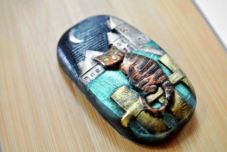 CAT SILICONE MOLD  for soap making and other crafts