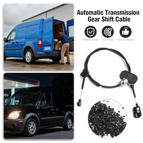 8S4Z7E395AG Automatic Transmission Gear Shift Cable, Replacement for Ford