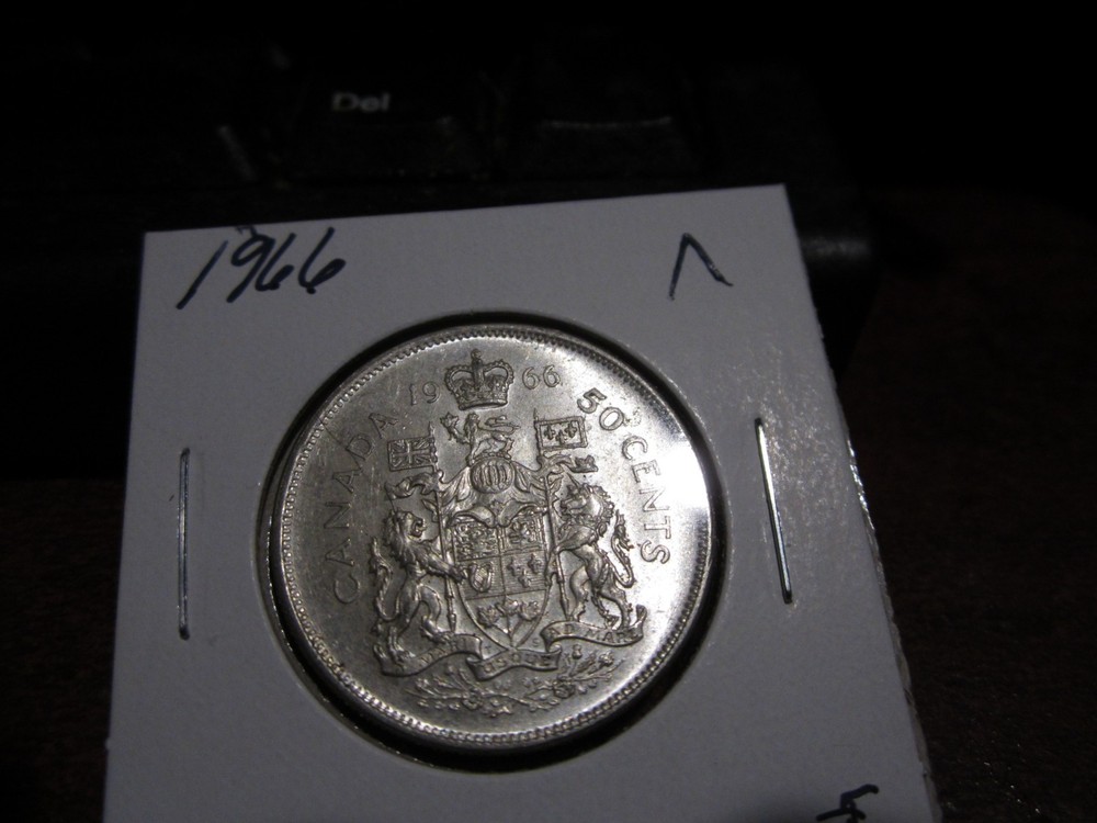 1966 - Canada silver half dollar - Canadian 50 cent