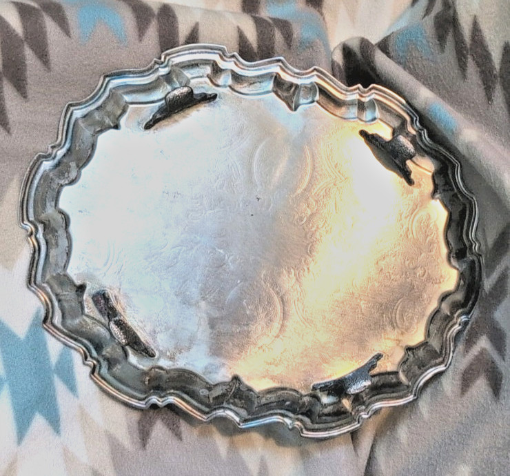 Eales Footed 1779 Silver-plated Decorative Platter