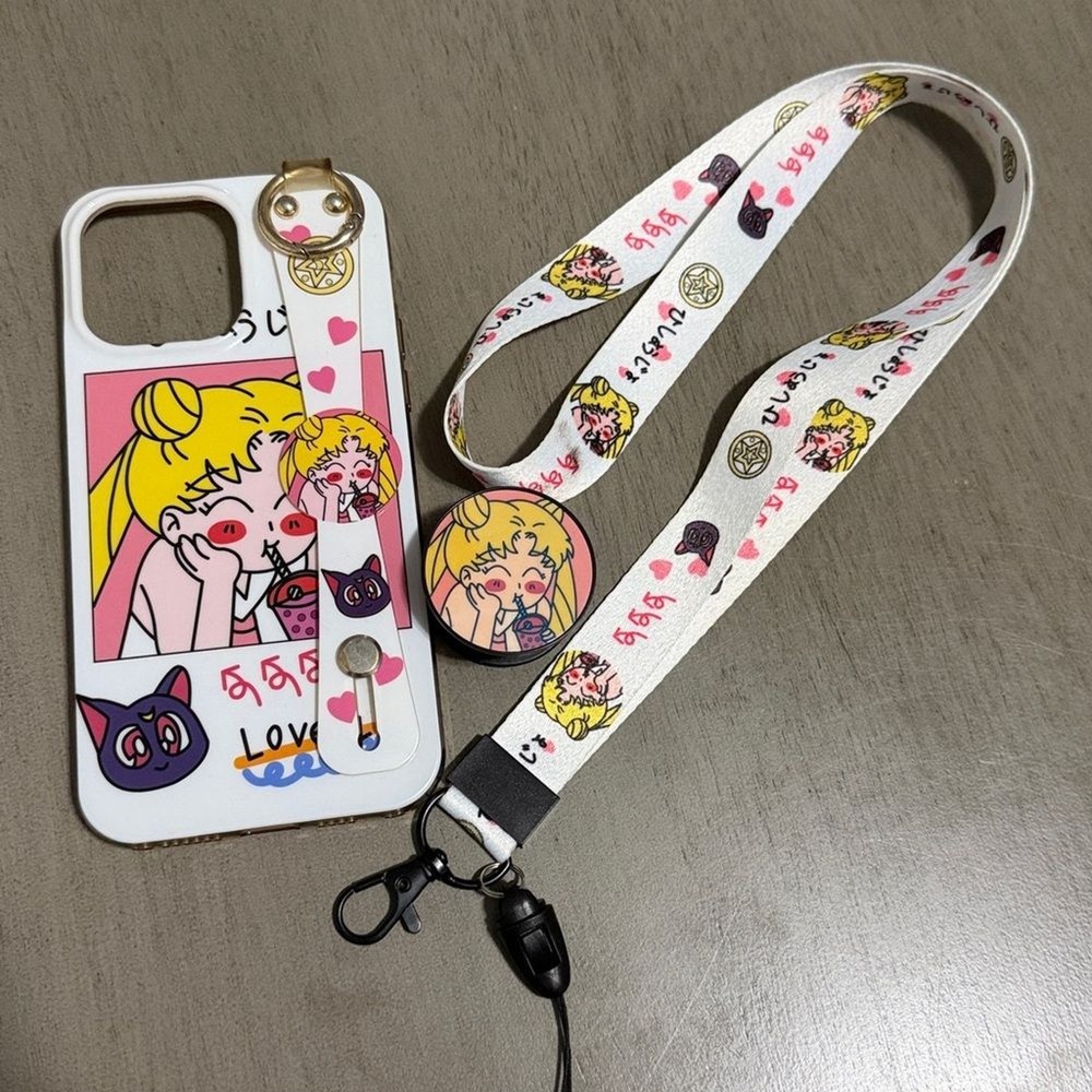 iPhone 14 pro Max case Sailor Moon Lanyard