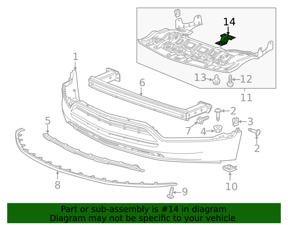 Genuine GM Passenger Side Air Deflector Bracket 42371777