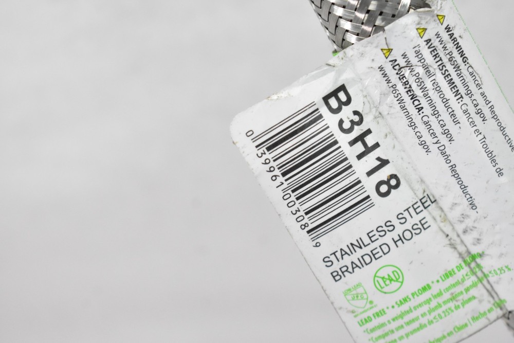 High Flexible Water heater Connector 3/4" MIP x FIP Stainless Steel Nickel