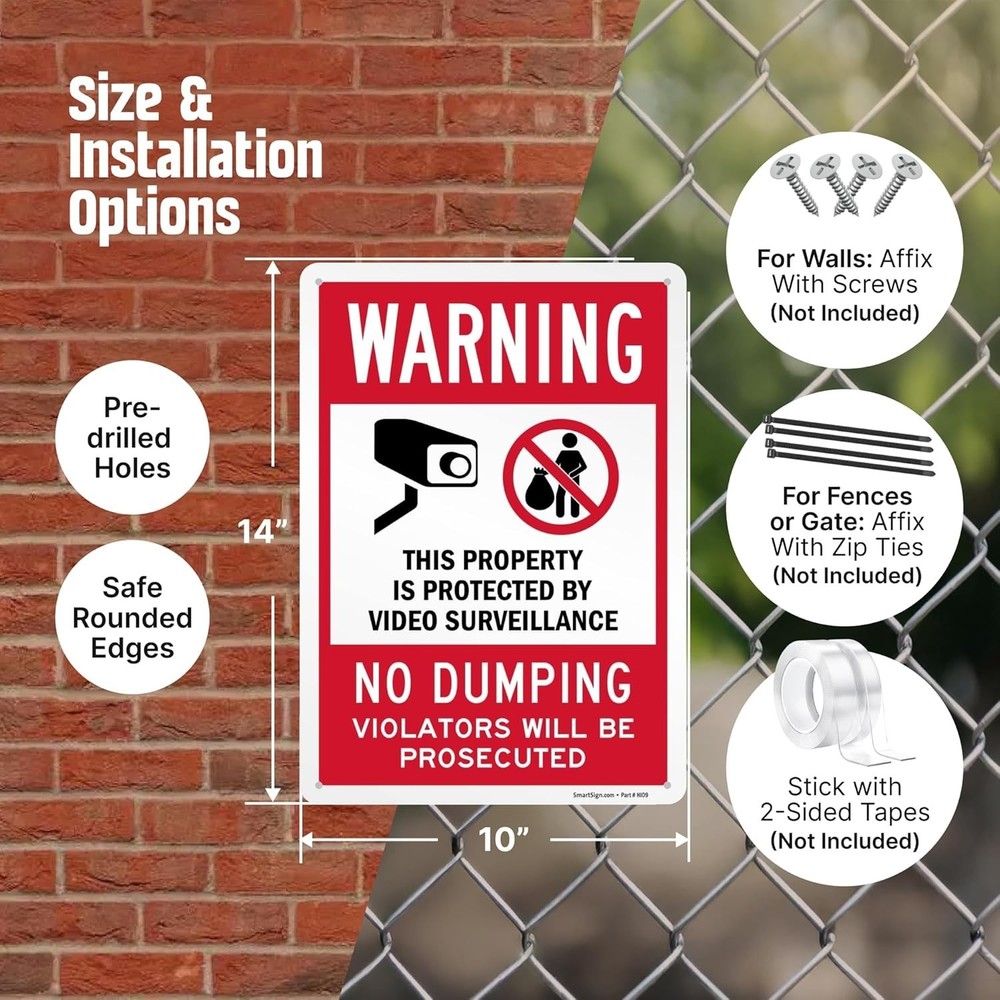 Warning This Property Is Protected By Video Surveillance Violators Prosecuted...