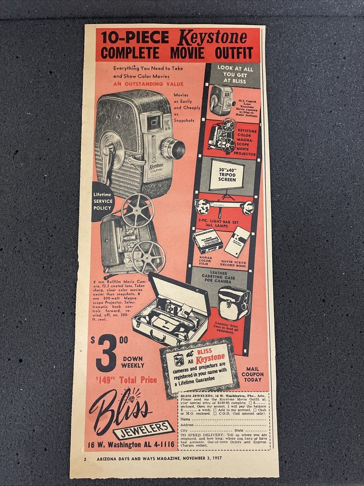 Vintage 1950’s Print Camera Advertisements