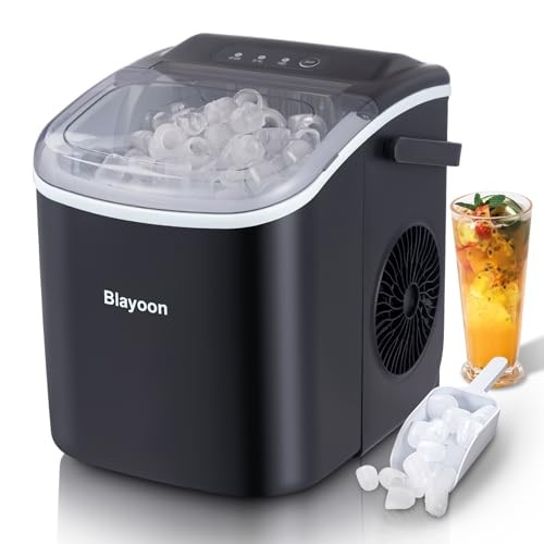 Ice Maker Countertop, Portable Ice Machine Self-Cleaning, Portable Ice Cube