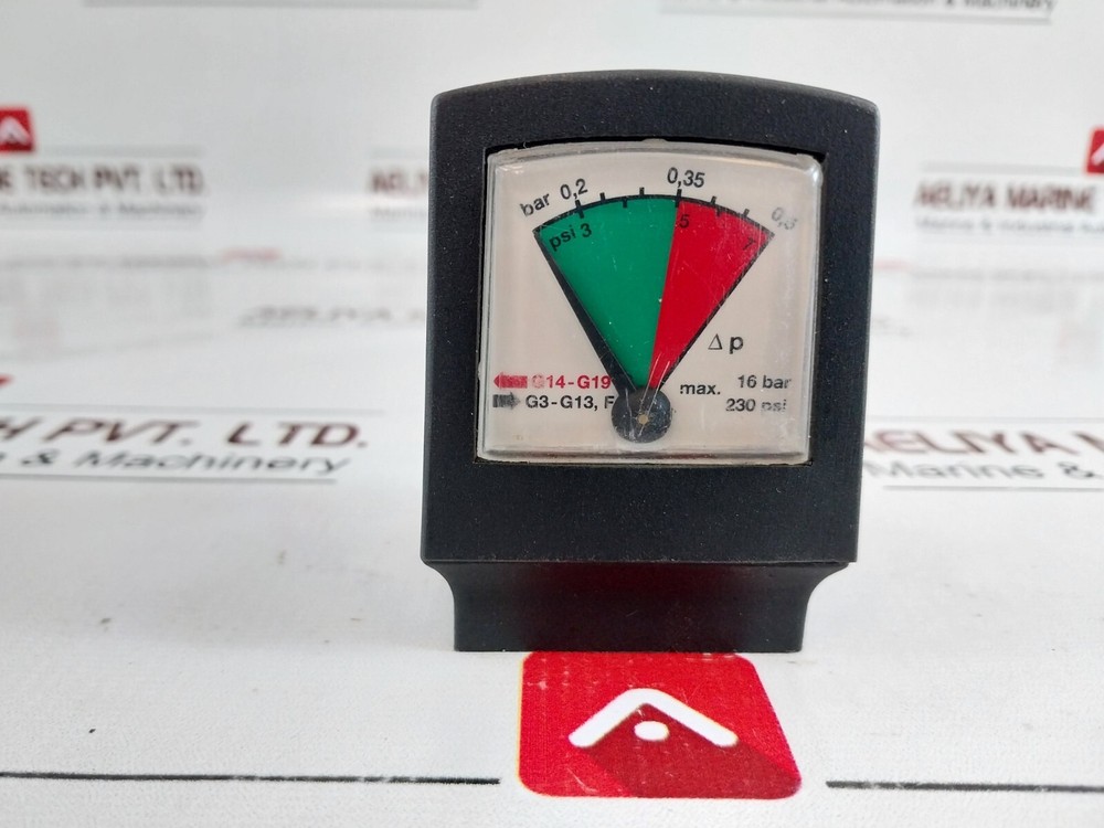 0,5 – 0,35 – 0,2 bar 230 psi
