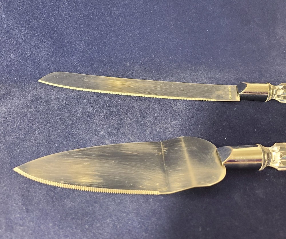 Wedding Cake Knife and Server Set with Acrylic Handle