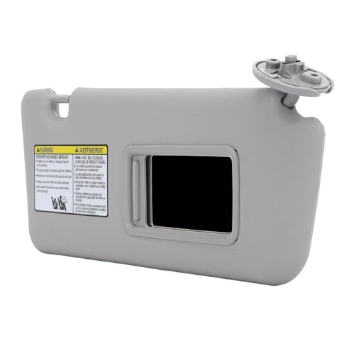 Passenger Side Sun Visor with Makeup Mirror for 2004-2005 () Grey