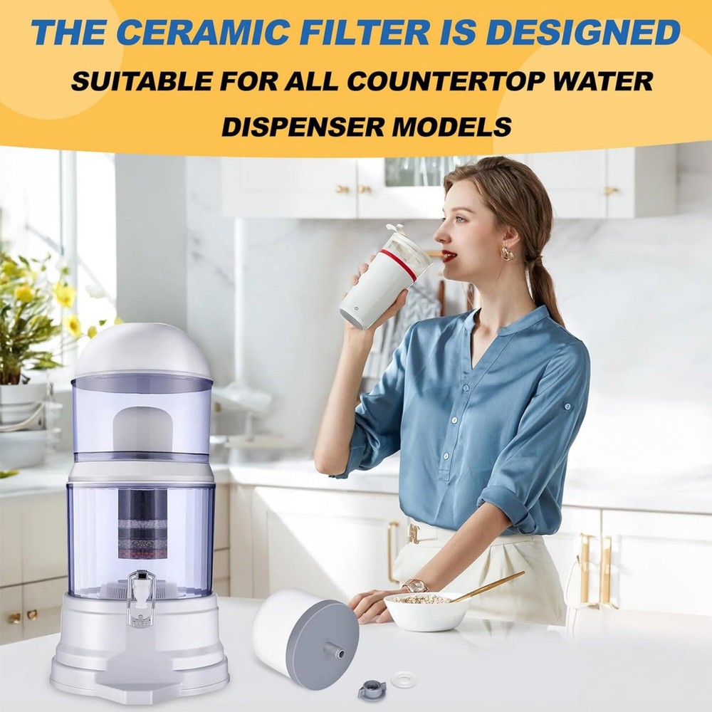 2 Pack Ceramic Candle Water Filter 0.2-0.5 Micron for Portable Purifier System