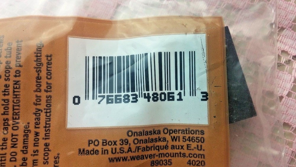 Weaver #61 (48061) Top Mount Base - Gloss Black #9