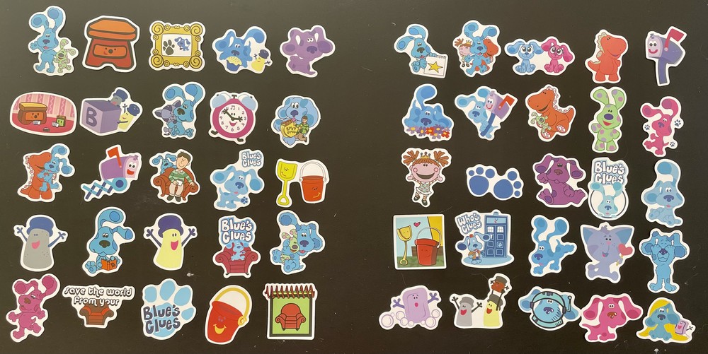 50 Various Blues Clues Stickers All Different
