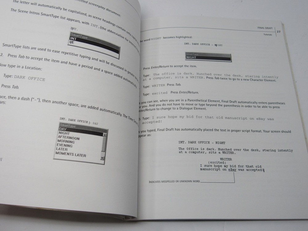 Final Draft Version 5 Scriptwriting Software Getting Started User's Guide 2002