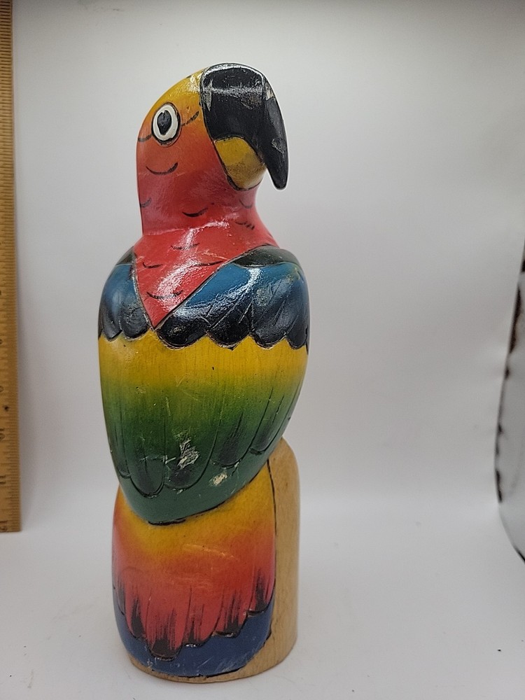 Carved Wood Parrot