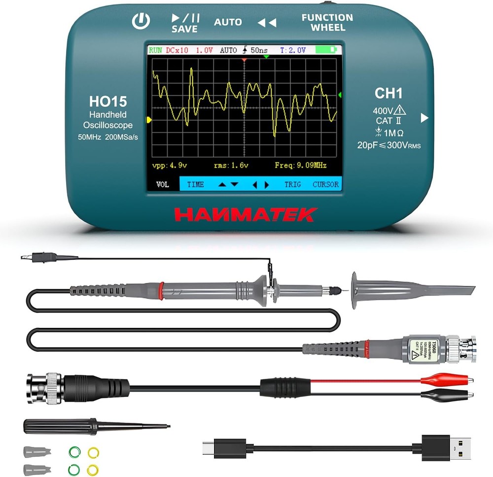 HO11 Handheld Digital Oscilloscope 10MHz Bandwidth 48MSa/s High-Precision