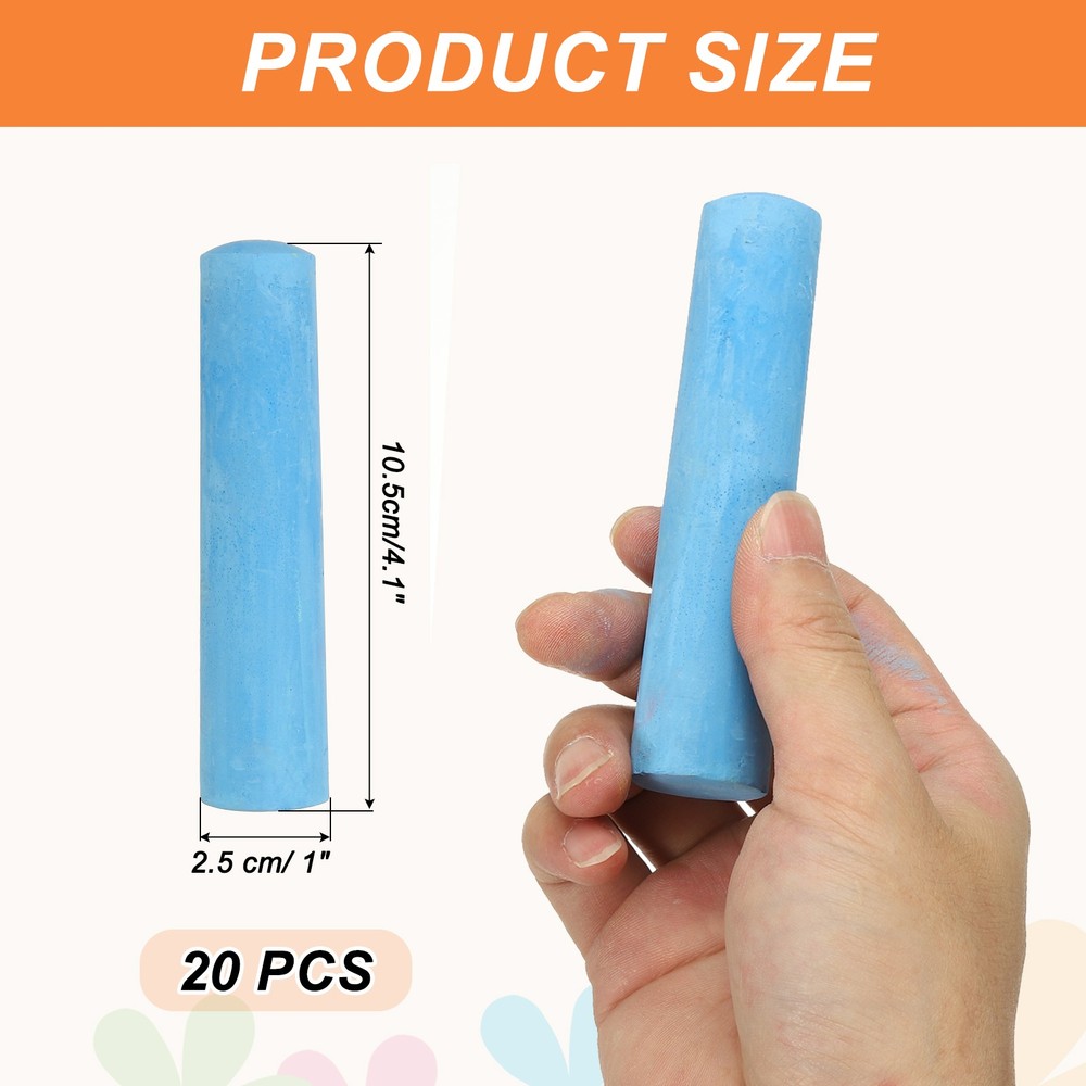 20pcs Blue Large Outdoor Chalk