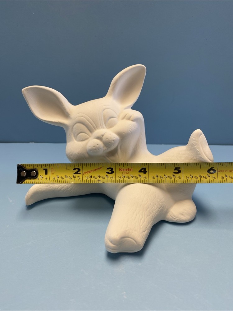 Ceramic Bisque Happy Easter Bunny Ready To Paint For Easter