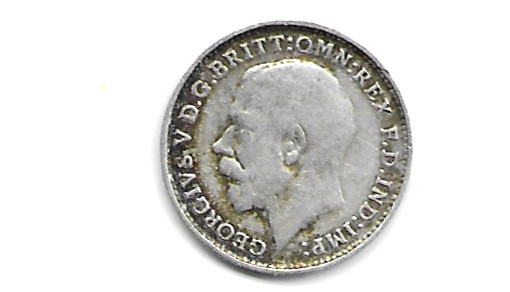 British 1933 Silver Threepence in Fine Condition