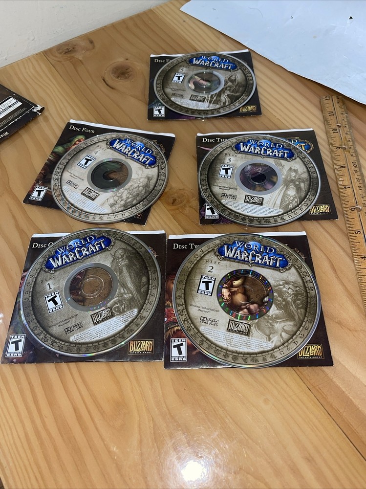 World Of Warcraft Computer Software 5 Discs
