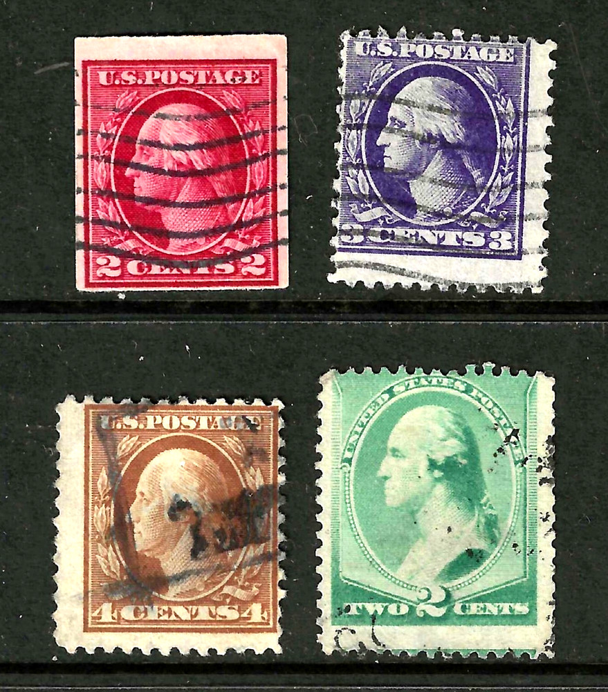 Misperf Errors#213 Washington Franklin 2-3-4 Cent 1888-1922 US 81A45