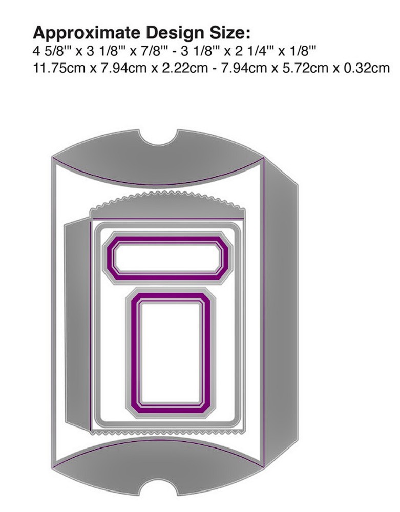 Sizzix Thinlits 5pc Pillow Box #666568 Retail $20.99 by Tim Holtz Vault