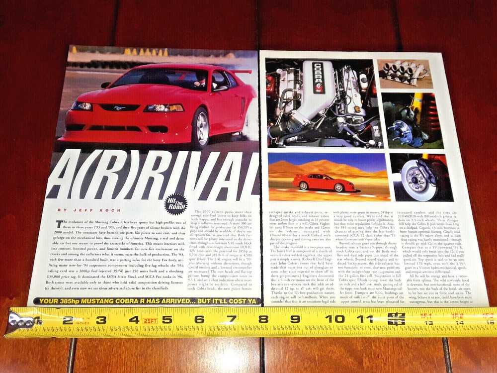 2000 FORD MUSTANG COBRA R ORIGINAL ARTICLE