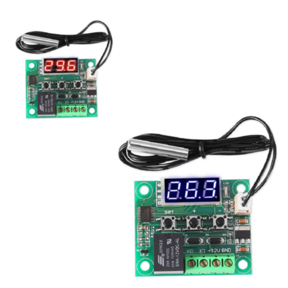 2Pcs XH-W1209 DC12V Digital Temp Thermostat Temperature Control Switch Plate D