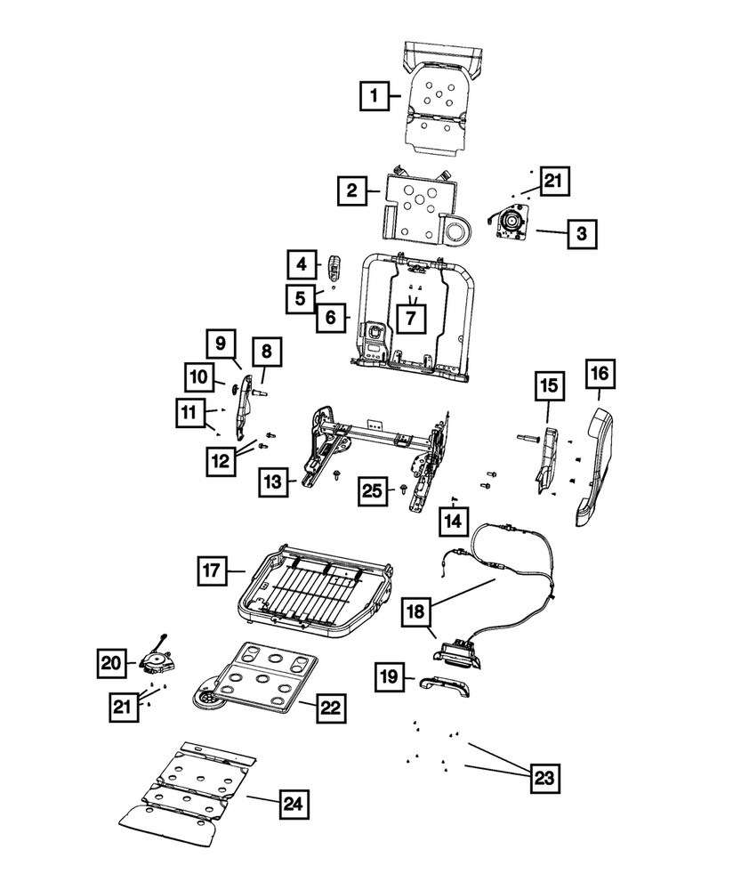 Genuine Mopar Seat Release Bezel 6SM38RN8AB