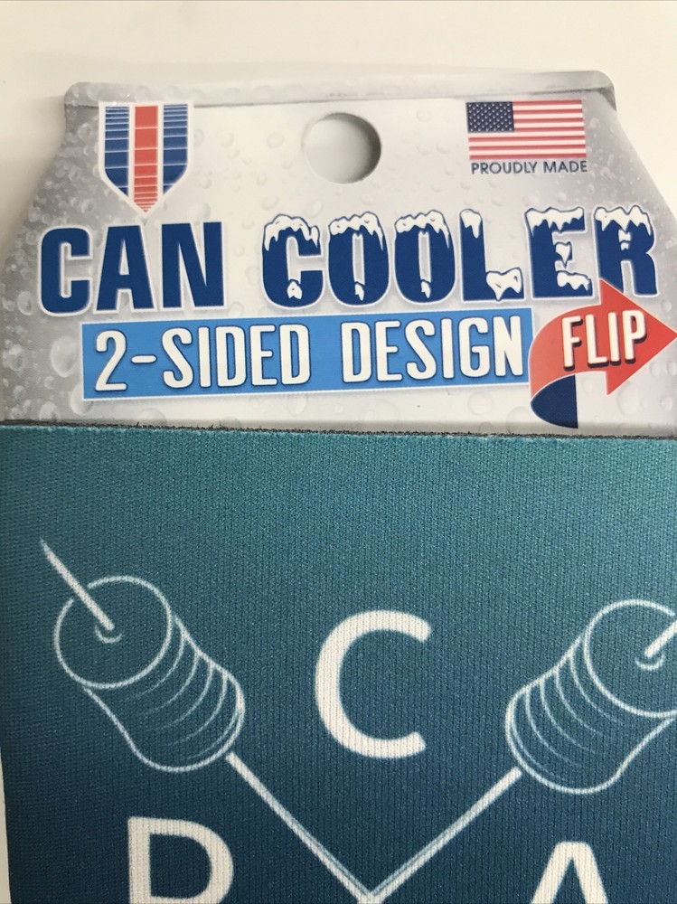 WinCraft camper style can cooler two-sided design