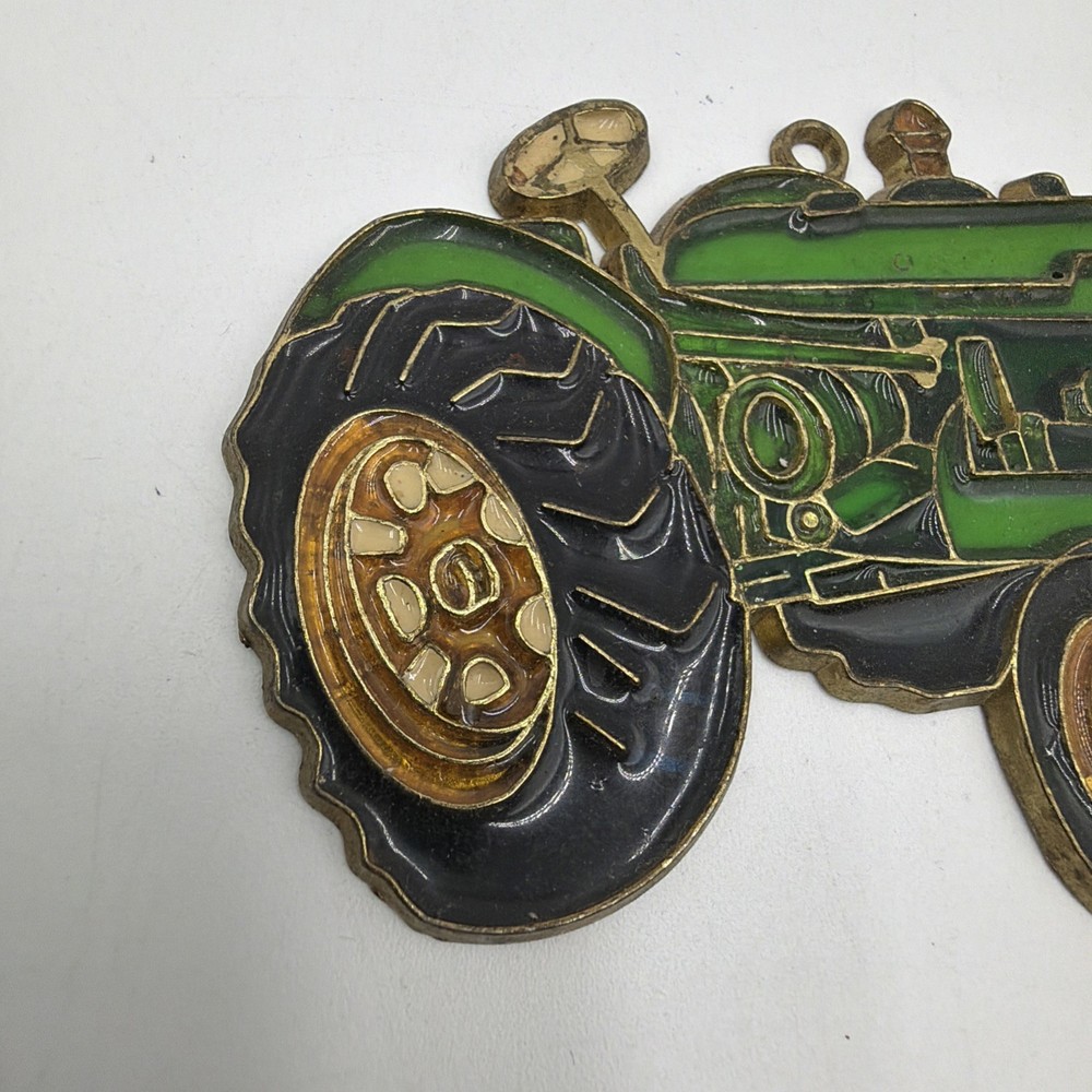 John Deere Vintage Tractor Suncatcher 5” x 3.5” Nice!