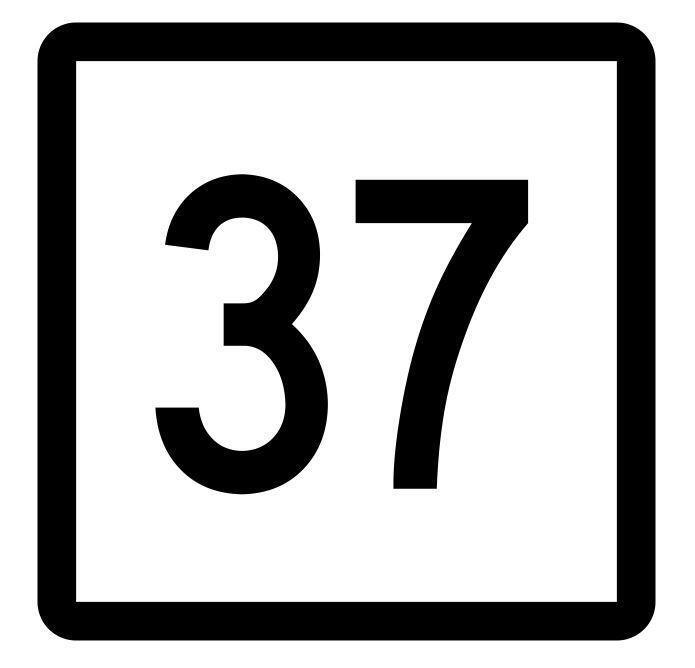 Connecticut State Highway 37 Sticker Decal
