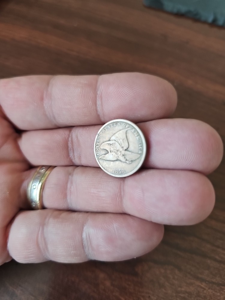 1858 Flying Eagle Cent - Rich Front & Back, VF Details, Small Letters